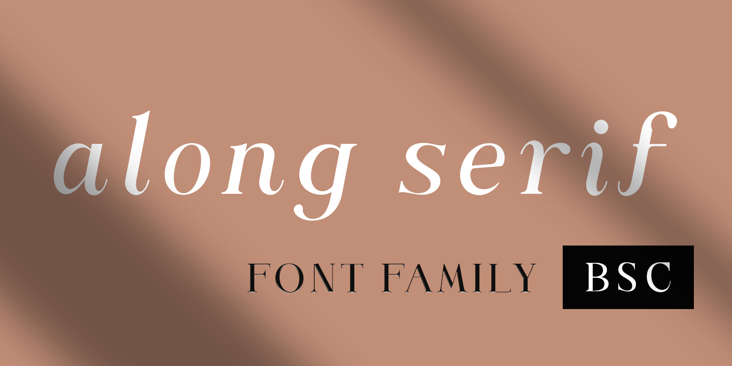 Beispiel einer Along Serif BSC Bold-Schriftart